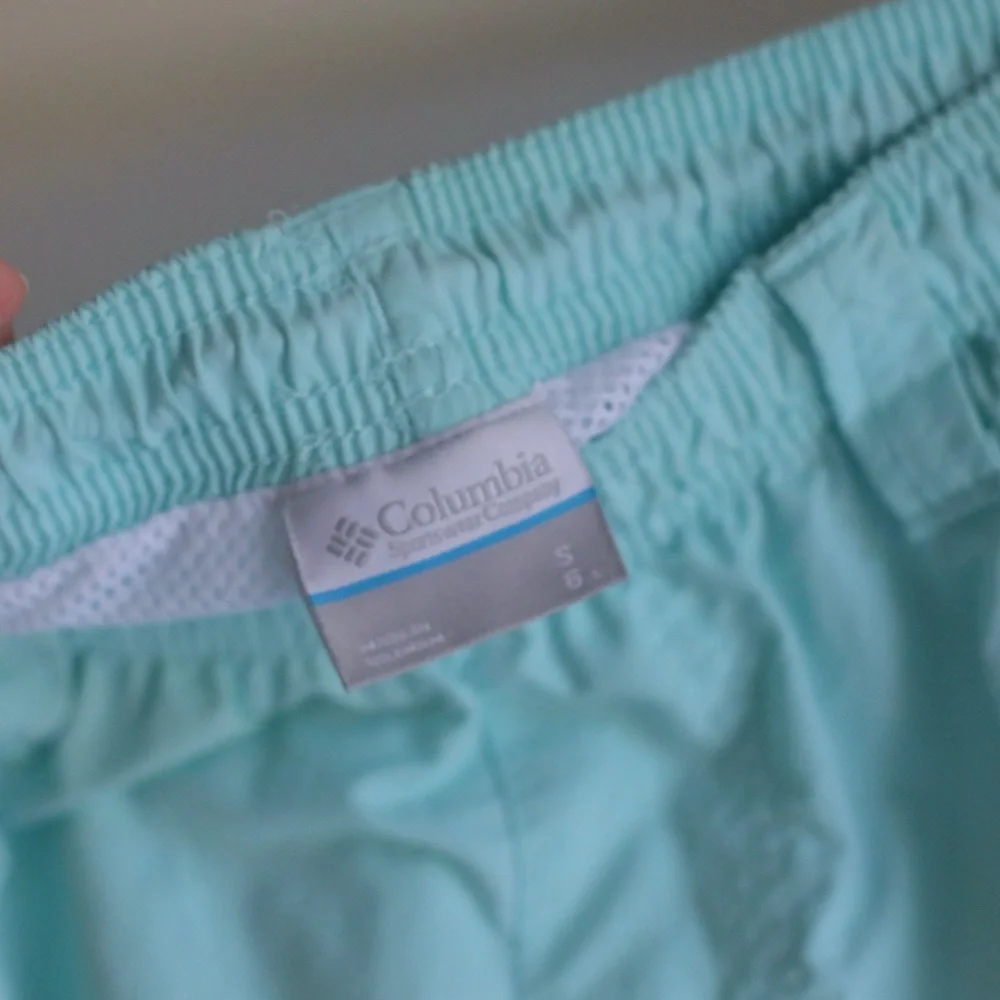 Men’s Columbia PFG Omni-Shade Fishing Shorts Seafoam Green Size S